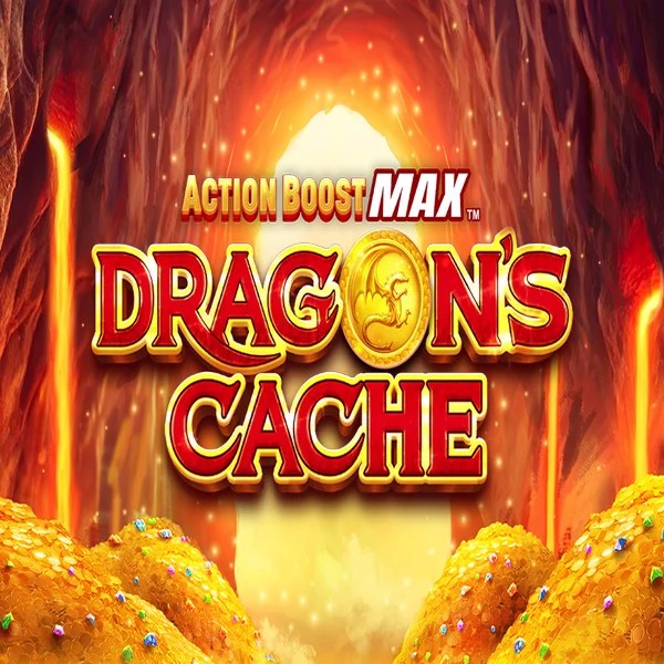 Action Boost Max Dragon's Cache online game logo by SpinPlay Games on sspinsy.net