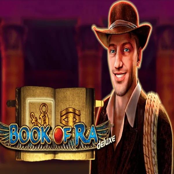 Try Book of Ra Deluxe slot by Novomatic on sspinsy.net – logo image