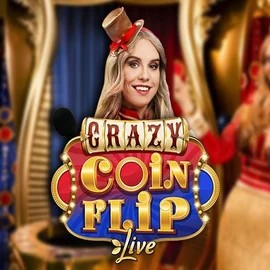 Crazy Coin Flip slot logo by Evolution at Spinsy CasinoCrazy Coin Flip