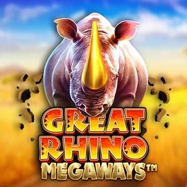 Great Rhino Megaways slot logo by Pragmatic Play at Spinsy Casino