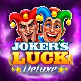 Jokers Luck Deluxe slot logo by Skywind Group at Spinsy Casino