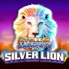 Stellar Jackpots with Silver Lion casino game by Lightning Box Game – featured logo at Spinsy Casino